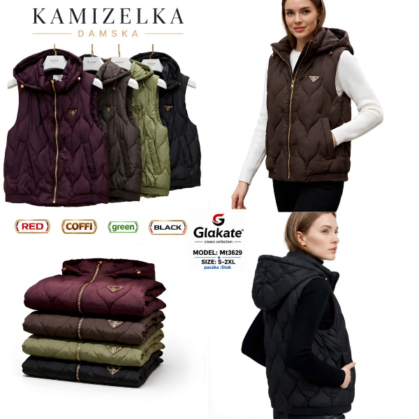 Kamizelki damskie Roz S-2XL, 1 Kolor Paczka 5 szt